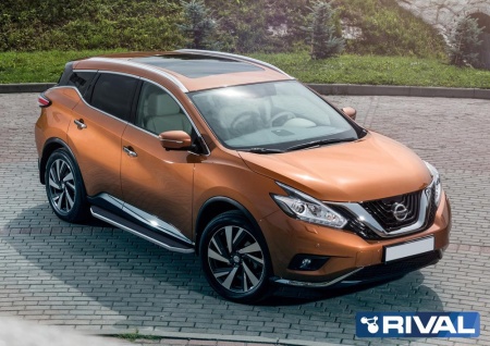 Порог-площадка "Premium" с креплением Nissan Murano (2016-н.в.)