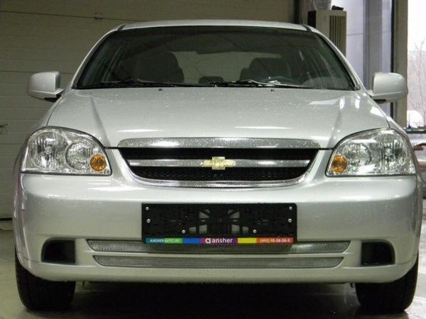 Защитная сетка радиатора Chevrolet Lacetti седан (2004-2013) (2 части)