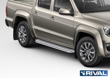 Пороги с листом d57 Volkswagen Amarok 2016-