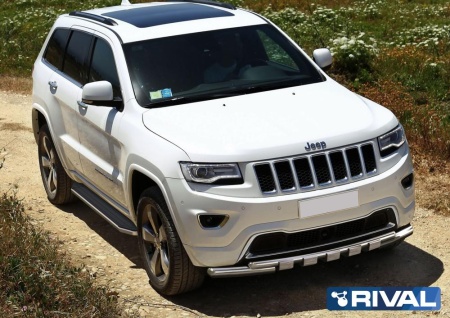 Порог-площадка "Premium" с креплением Jeep Grand Cherokee WK2 (2010-2013-2018-)