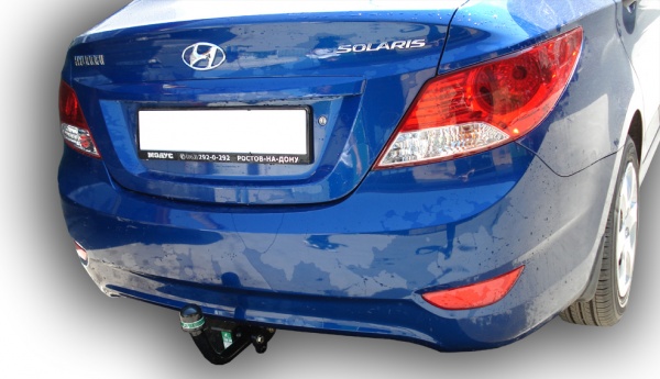 Фаркоп для Kia Rio 3 седан, хэтчбек (без электрики) (2011-2017) «ЛидерПлюс»