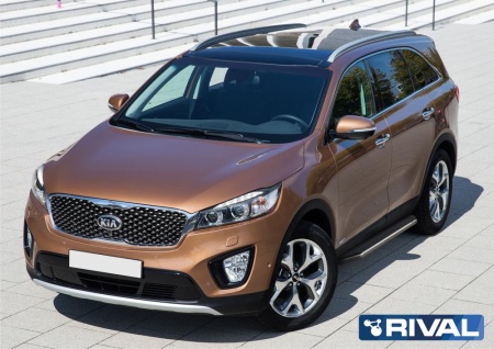 Порог-площадка "Premium" с креплением Kia Sorento Prime (2015-2017)