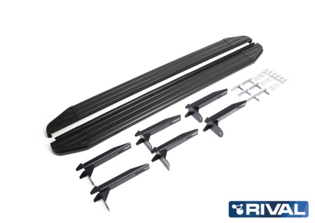 Порог-площадка "Premium-Black" с креплением Volkswagen Amarok (2010-2016)