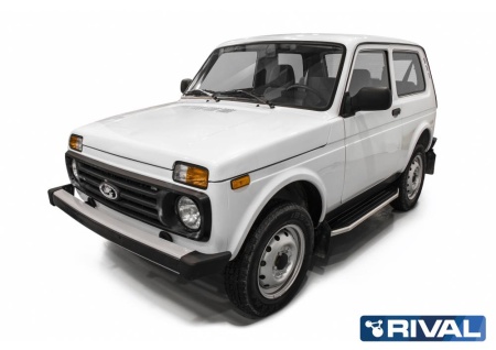 Порог-площадка "Premium" с креплением Lada Niva 4x4 3D (1977-н.в.) \ Urban 3D (2016-н.в.)