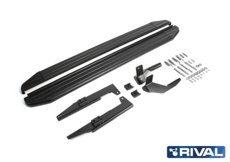 Порог-площадка "Premium-Black" с креплением Suzuki SX4 II (2015-н.в.)