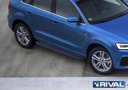 Порог-площадка "Premium-Black" с креплением Audi Q3 8U (2011-2014)