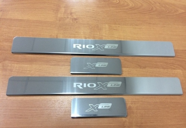 Накладки на пороги Kia Rio X (Hb) 2021- (комплект 4шт.)